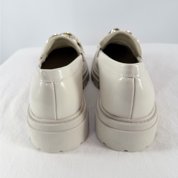 Steve Madden Makira Chain Loafer Cream Gold size 8.5 - Picture 6 of 13